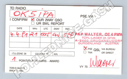 Pohlednice Rakousko Austrian Military Radio QSL 2021 (M34498)