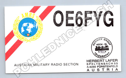 Pohlednice Rakousko QSL karta OE6FYG 1993 (M34501)