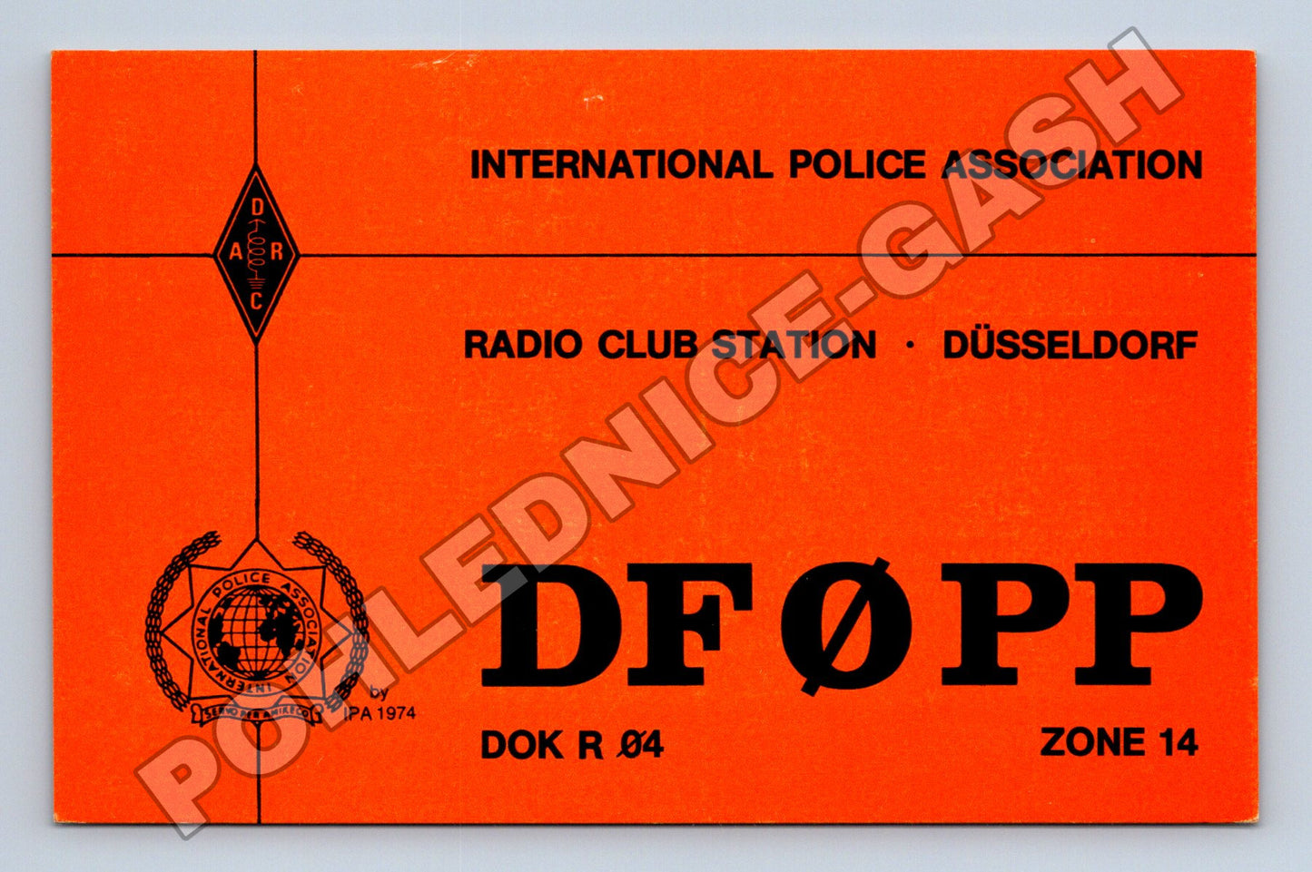 Pohlednice Německo Düsseldorf IPA QSL karta 1991 (M34504)