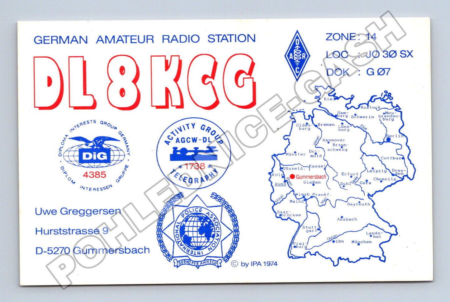 Pohlednice Německo amatérská radiostanice Gummersbach 1991 (M34505)