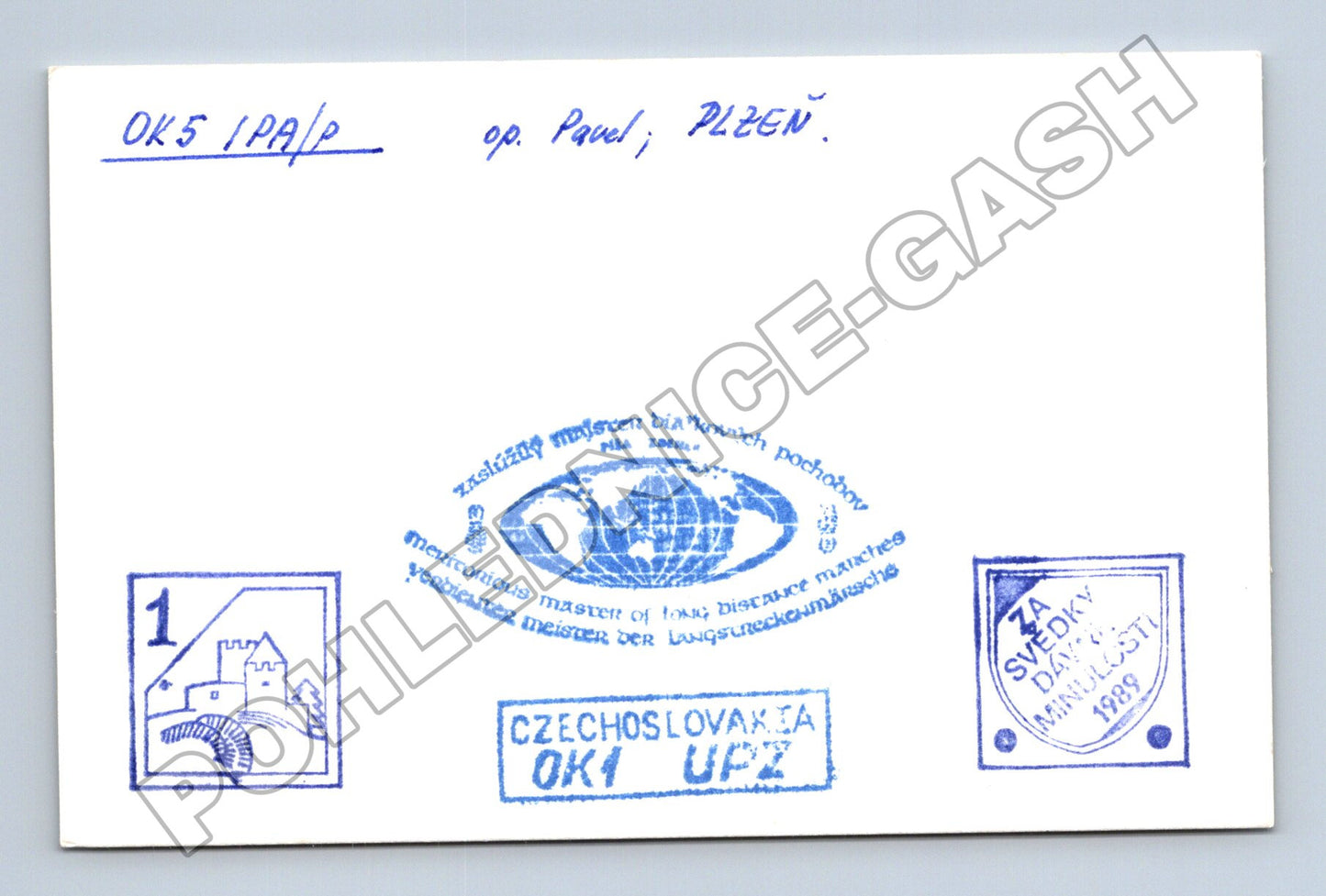 Pohlednice QSL karta Krkonoše 1991 (M34516)