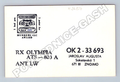 Pohlednice Československo QSL karta Znojmo 1992 (M34517)