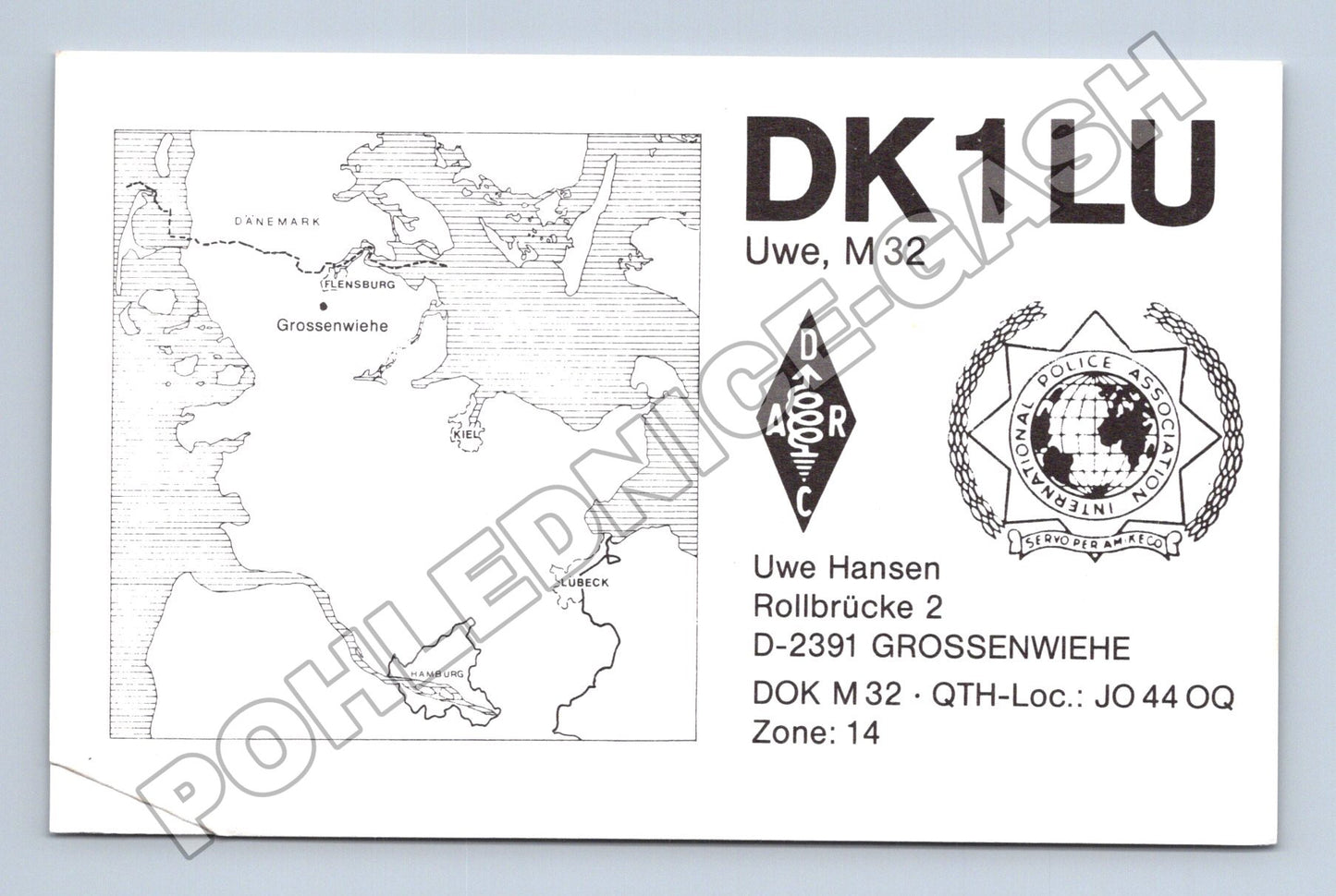Pohlednice Německo QSL karta DK1LU 1991 (M34519)