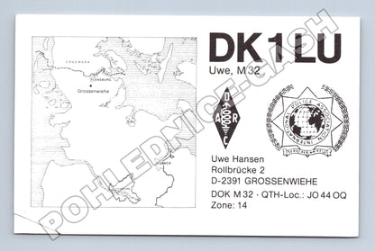 Pohlednice Německo QSL karta DK1LU 1991 (M34519)