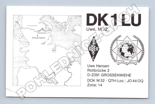 Pohlednice Německo QSL karta DK1LU 1991 (M34519)
