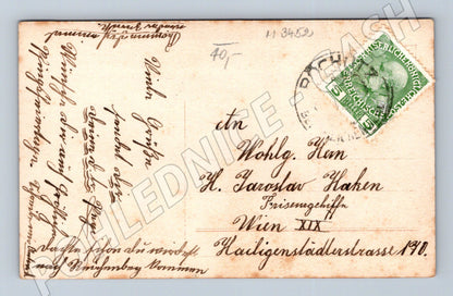 Pohlednice žena s růžemi kolorovaný motiv (M3452)