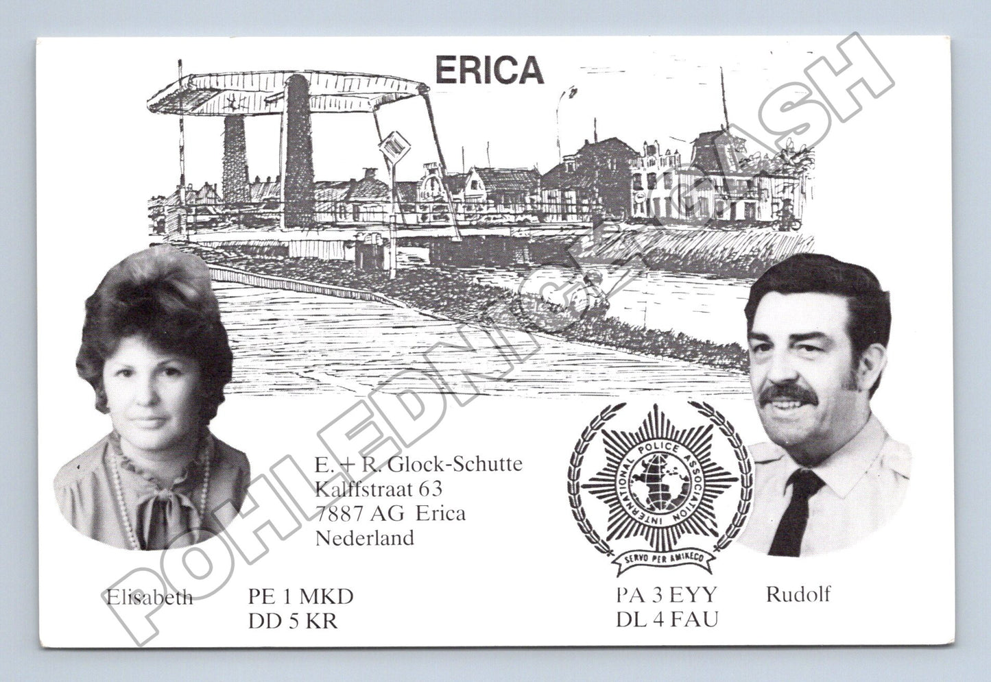 Pohlednice Holandsko Erica QSL karta 1991 (M34528)