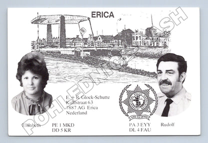 Pohlednice Holandsko Erica QSL karta 1991 (M34528)