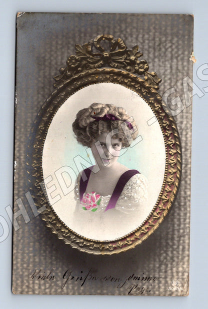 Pohlednice portrét dámy kolorovaný (M3453)