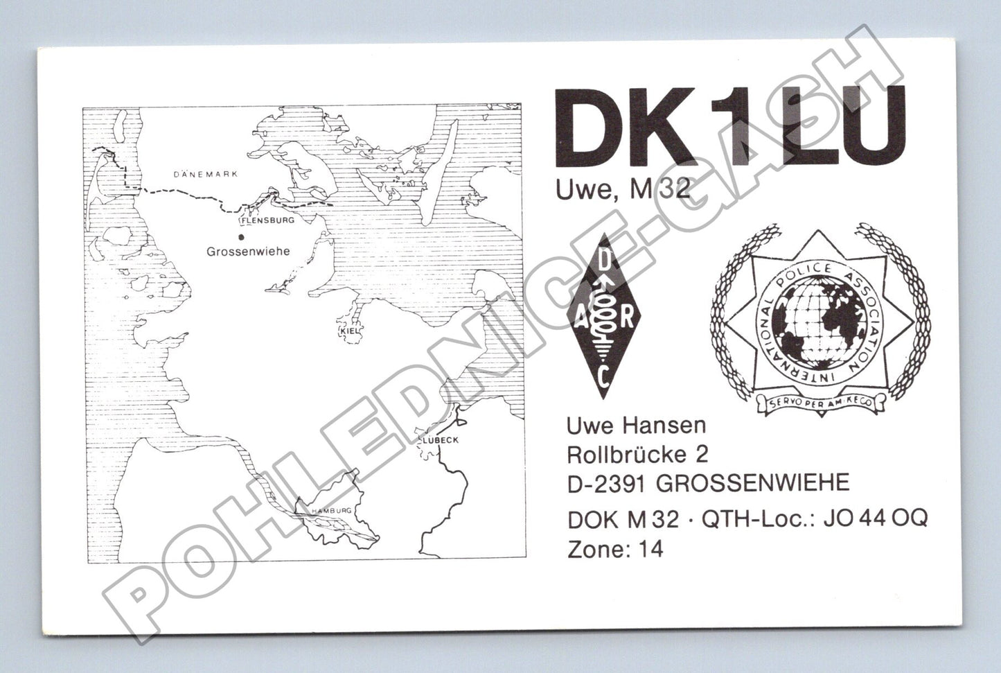 Pohlednice Německo QSL karta DK1LU 1991 (M34538)