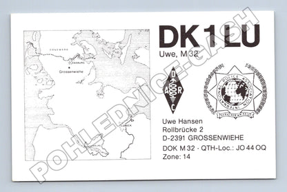 Pohlednice Německo QSL karta DK1LU 1991 (M34538)