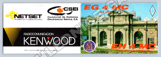 Pohlednice Španělsko Madrid QSL karta EG4MC 1992 (M34543)