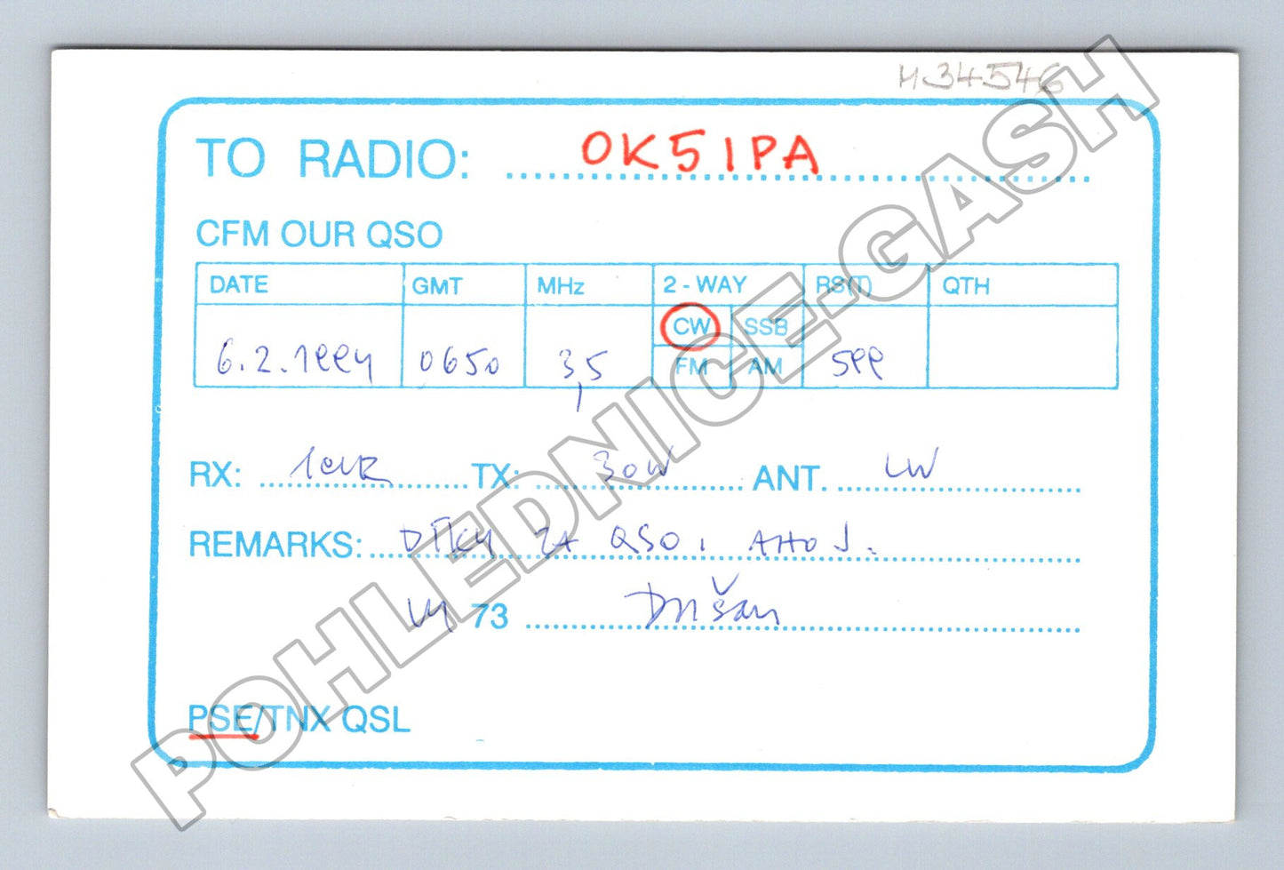 Pohlednice Vítkovice Ostravsko vysílač 1984 (M34546)