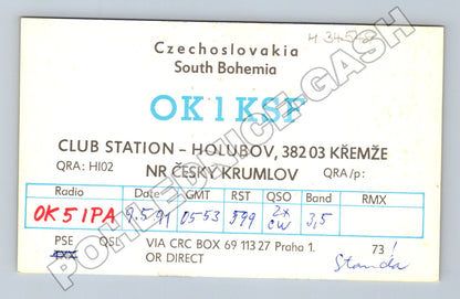 Pohlednice Československo Holubov radiostanice 1991 (M34549)