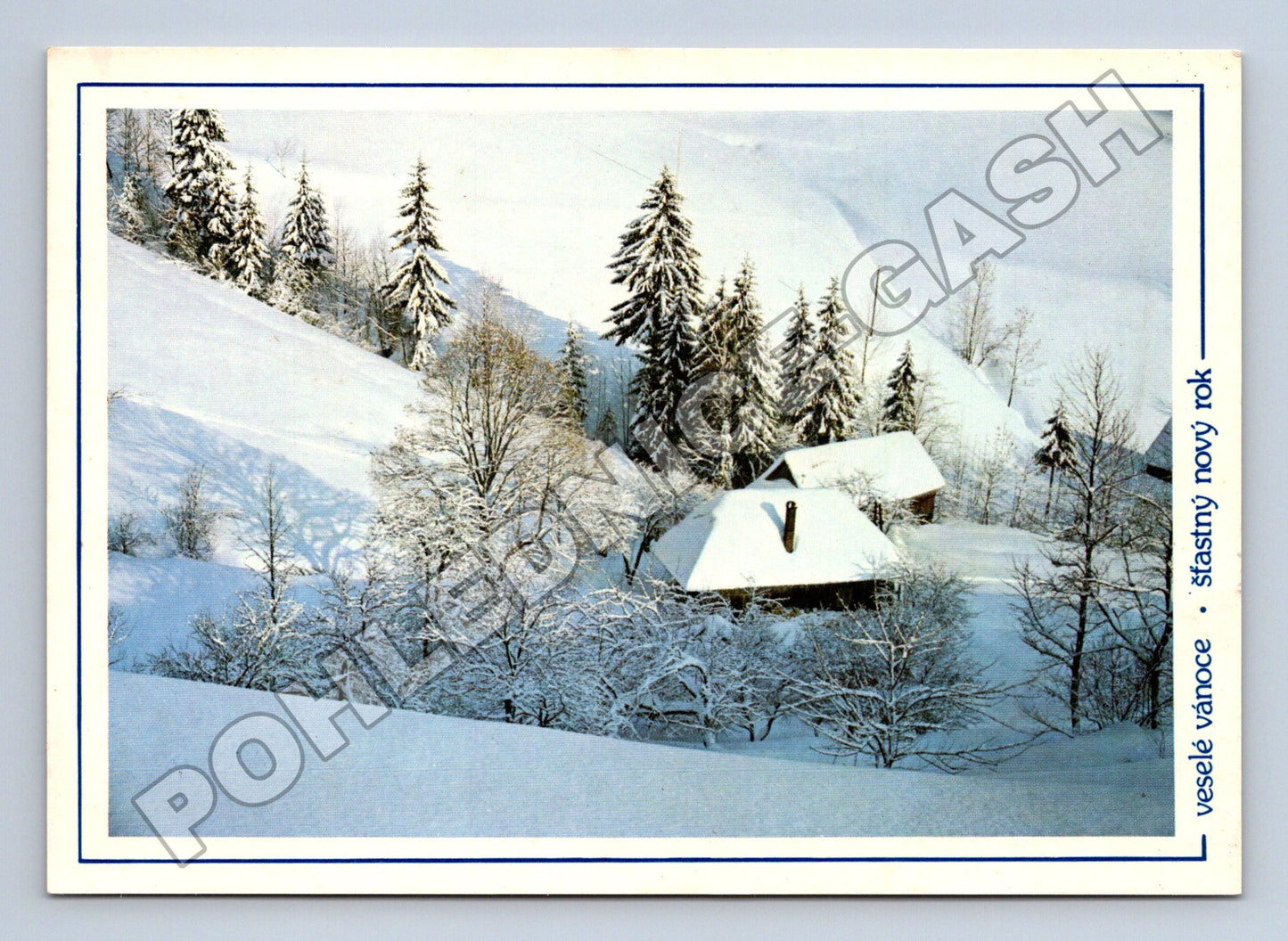 Pohlednice Slovensko zimní krajina Vánoce (M34563)