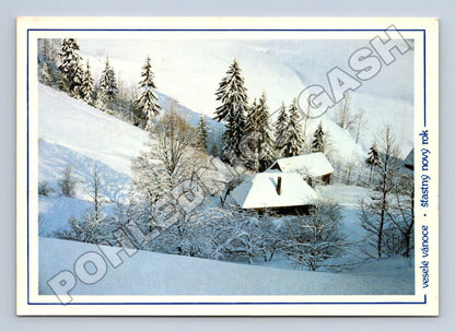 Pohlednice Slovensko zimní krajina Vánoce (M34563)
