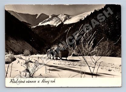 Pohlednice Československo zimní krajina 1960 (M34570)