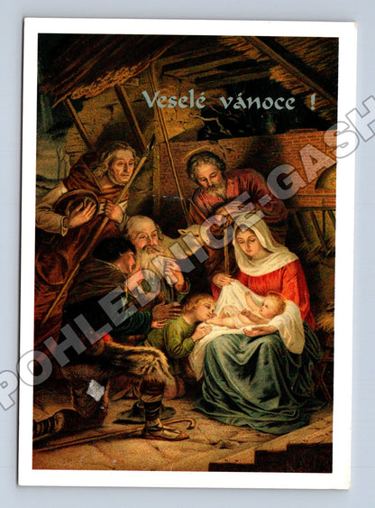 Pohlednice Vánoce betlém 2017 (M34588)