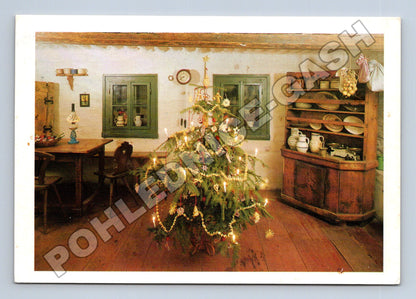 Pohlednice Vánoční stromeček v selské jizbě 1985 (M34597)