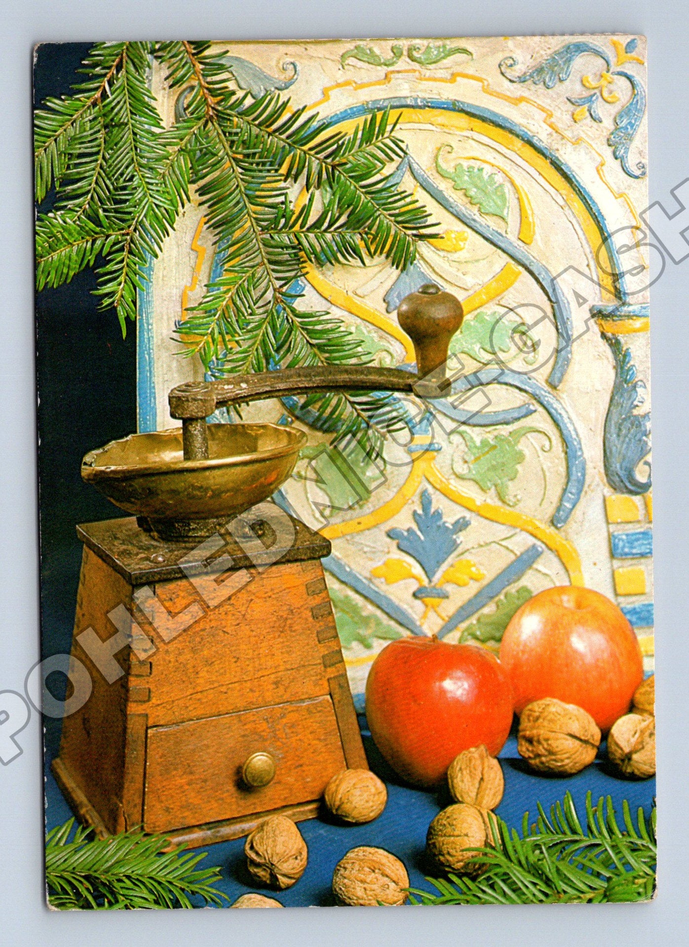 Pohlednice Československo vánoční motiv ořechy 1975 (M34604)
