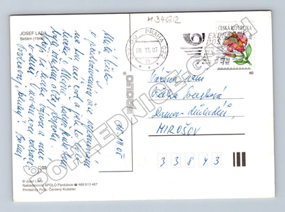Pohlednice Josef Lada Betlém Vánoce 1946 (M34612)