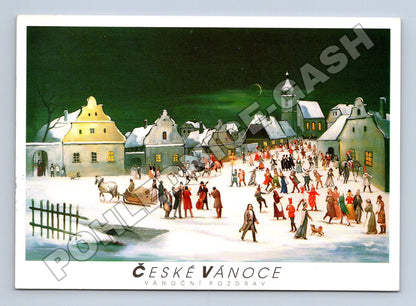 Pohlednice České Vánoce zimní scéna 1998 (M34615)