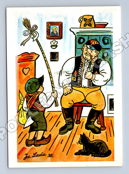 Pohlednice Josef Lada folklorní motiv 1938 (M34628)