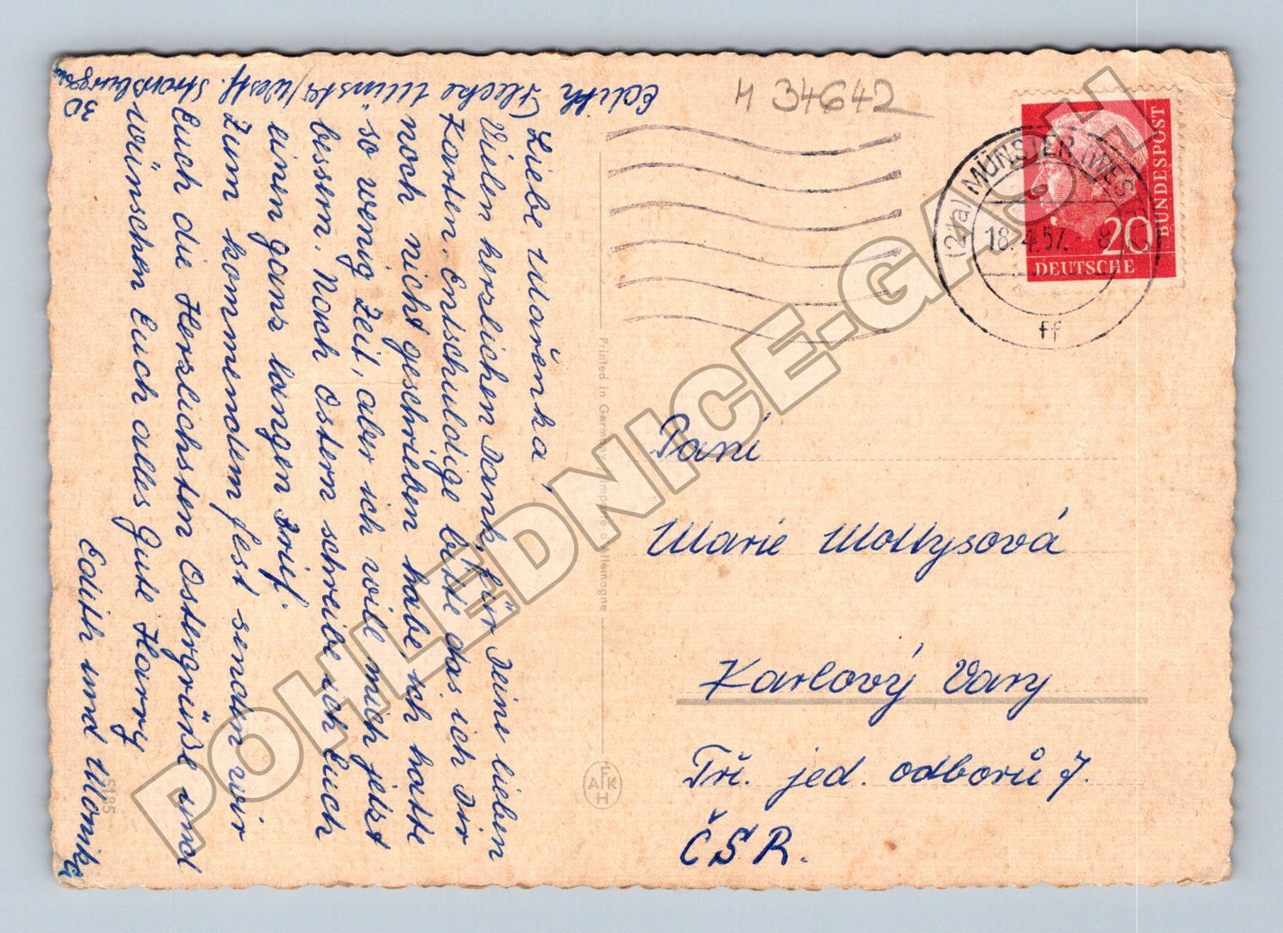 Pohlednice Německo Velikonoční zajíci 1957 (M34642)