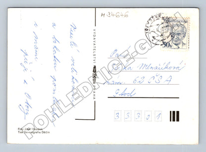 Pohlednice stádo ovcí pastýř 1970 (M34646)