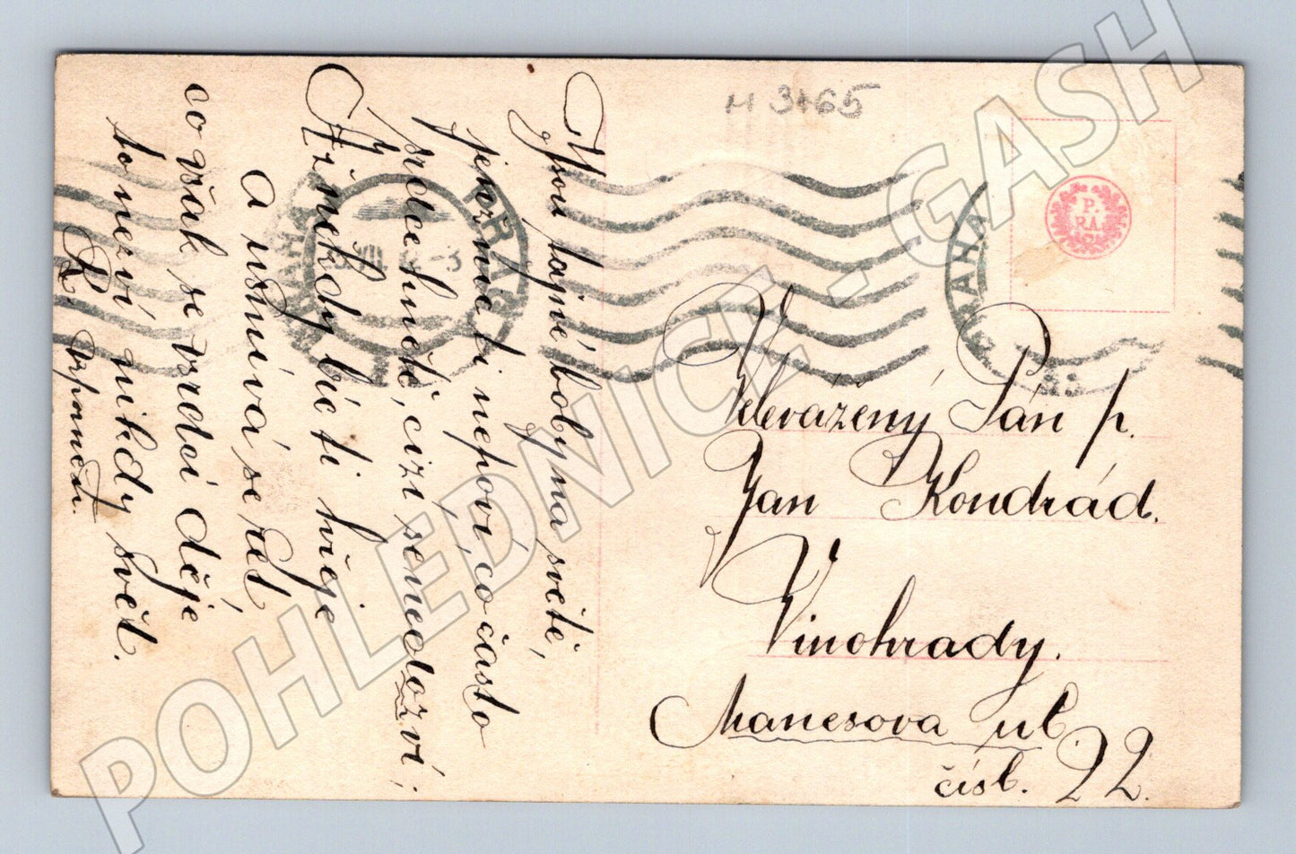 Pohlednice portrét dívky se závojem (M3465)