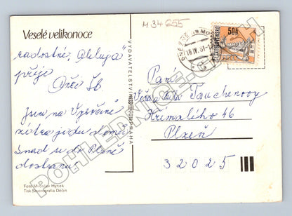 Pohlednice Plzeň velikonoční vejce 1951 (M34655)