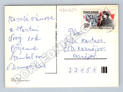 Pohlednice vánoční cukroví džbán 1967 (M34657)
