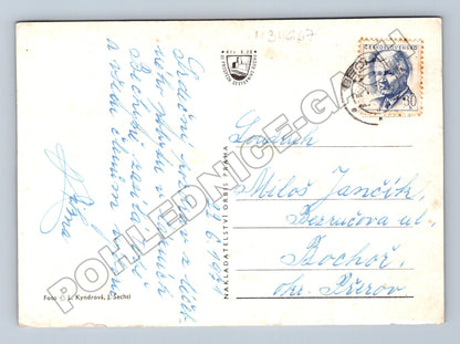 Pohlednice Bechyně multi-pohled 1972 (M34667)
