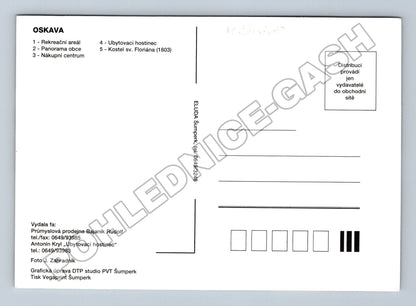 Pohlednice Oskava pohledy obce a kostel (M34668)