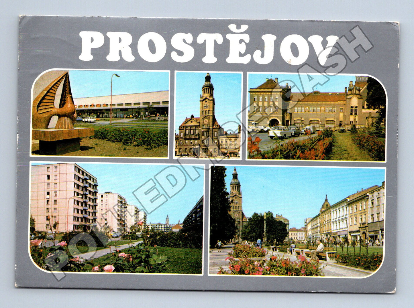 Pohlednice Prostějov různé pohledy města 1986 (M34672)