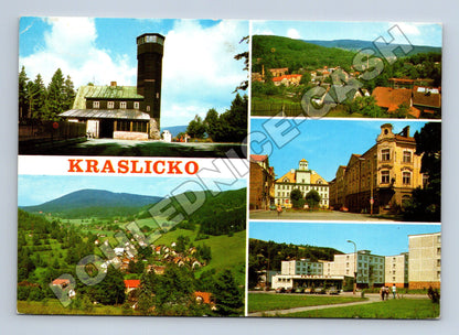 Pohlednice Kraslicko různé pohledy 1985 (M34674)