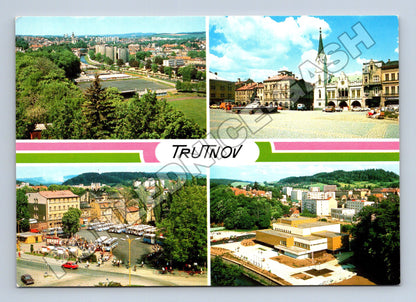 Pohlednice Trutnov panorama náměstí autobusové nádraží (M34683)
