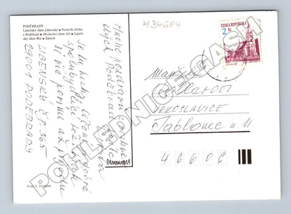 Pohlednice Poděbrady koláž památek (M34684)