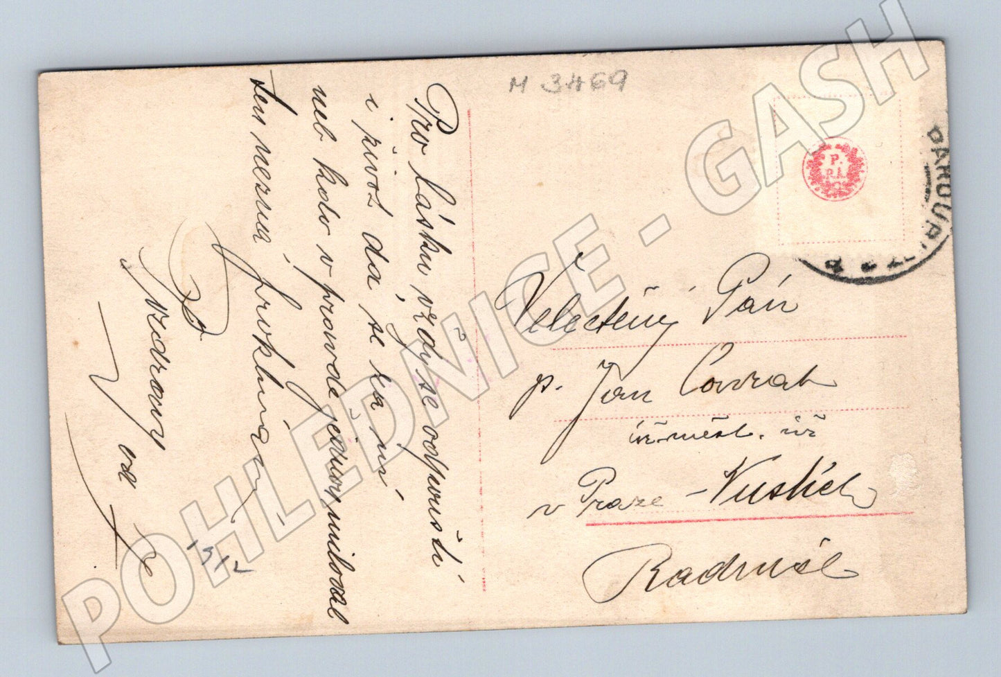 Pohlednice dívka s květinami 1912 (M3469)