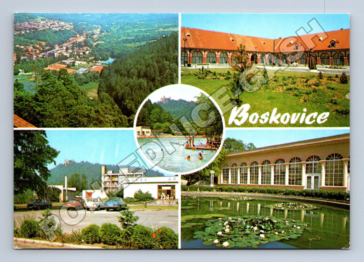 Pohlednice Boskovice panorama a detaily 1967 (M34691)