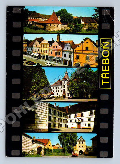 Pohlednice Třeboň koláž s městem 198x (M34695)