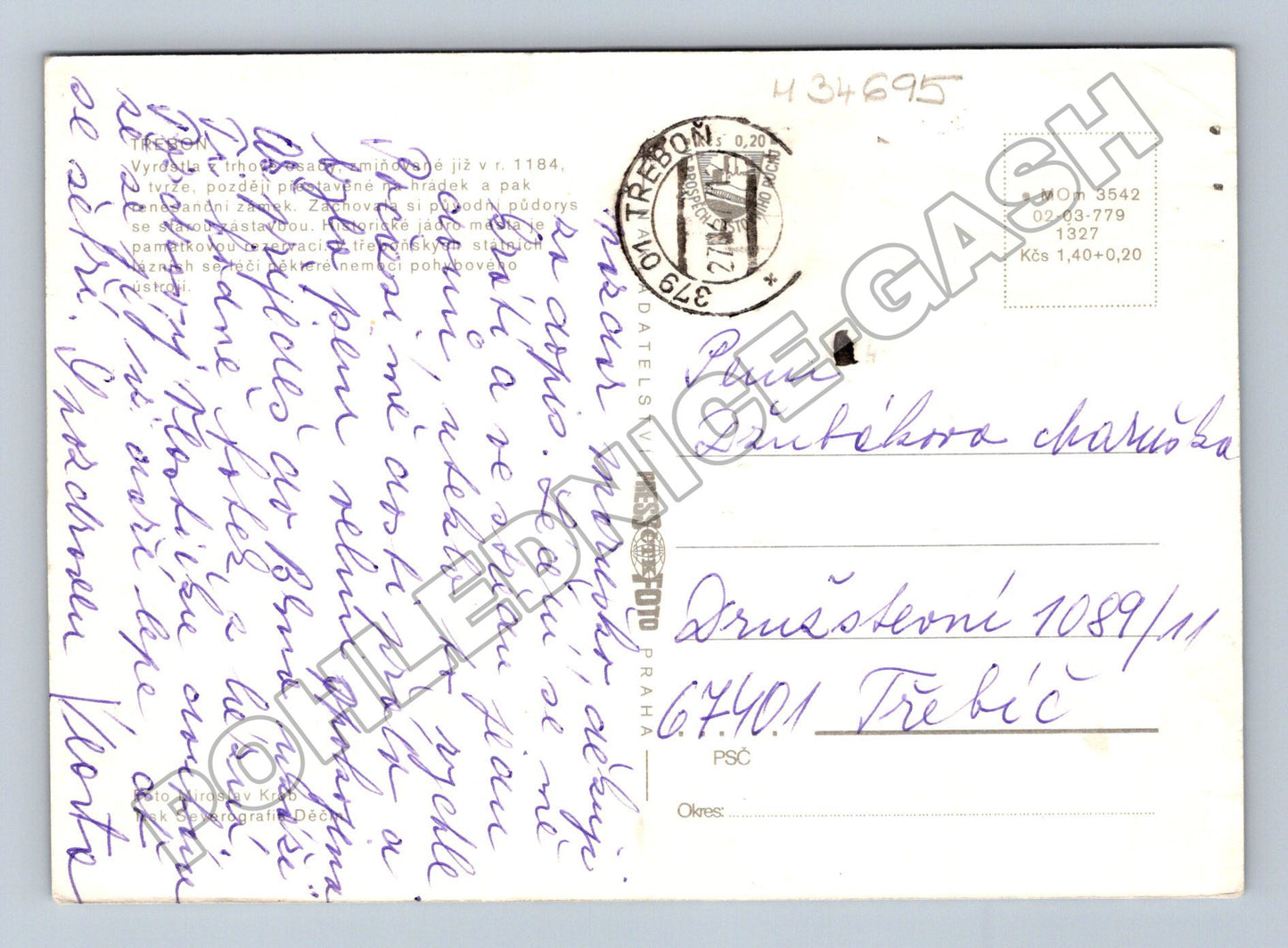 Pohlednice Třeboň koláž s městem 198x (M34695)