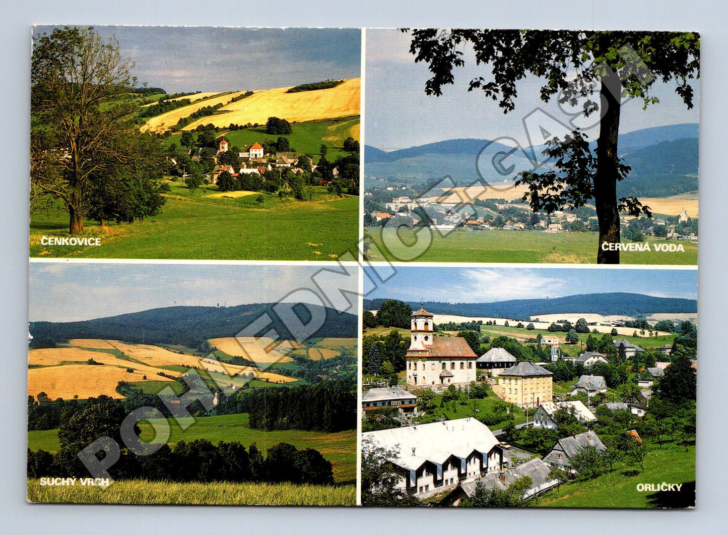 Pohlednice Orlické Hory pohledy obcí 1996 (M34697)