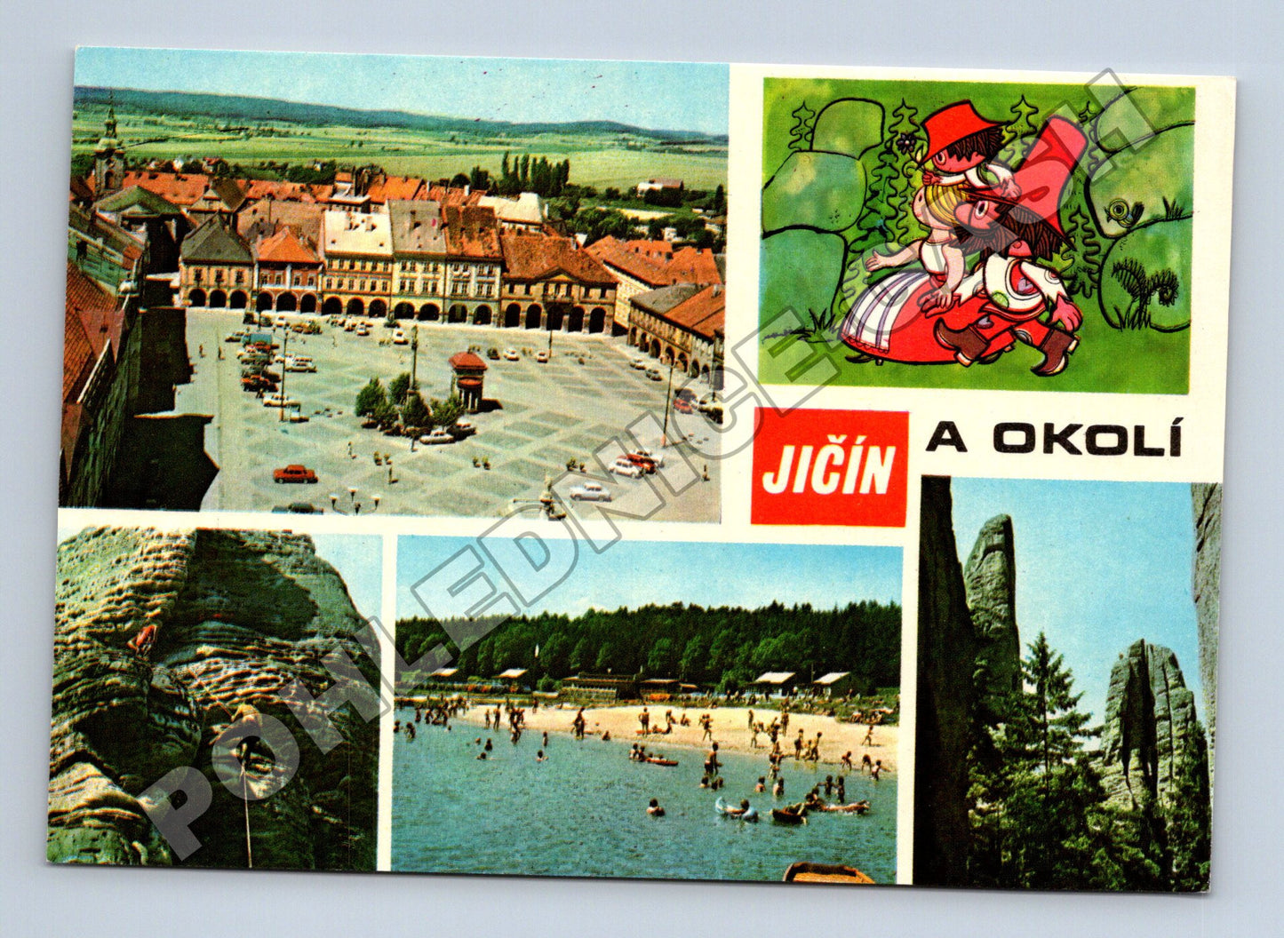 Pohlednice Jičín Rumcajs, náměstí a okolí (M34703)