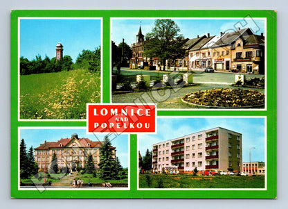 Pohlednice Lomnice nad Popelkou pohledy na město kolem 1970 (M34704)