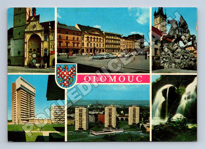 Pohlednice Olomouc koláž motivů 1977 (M34706)