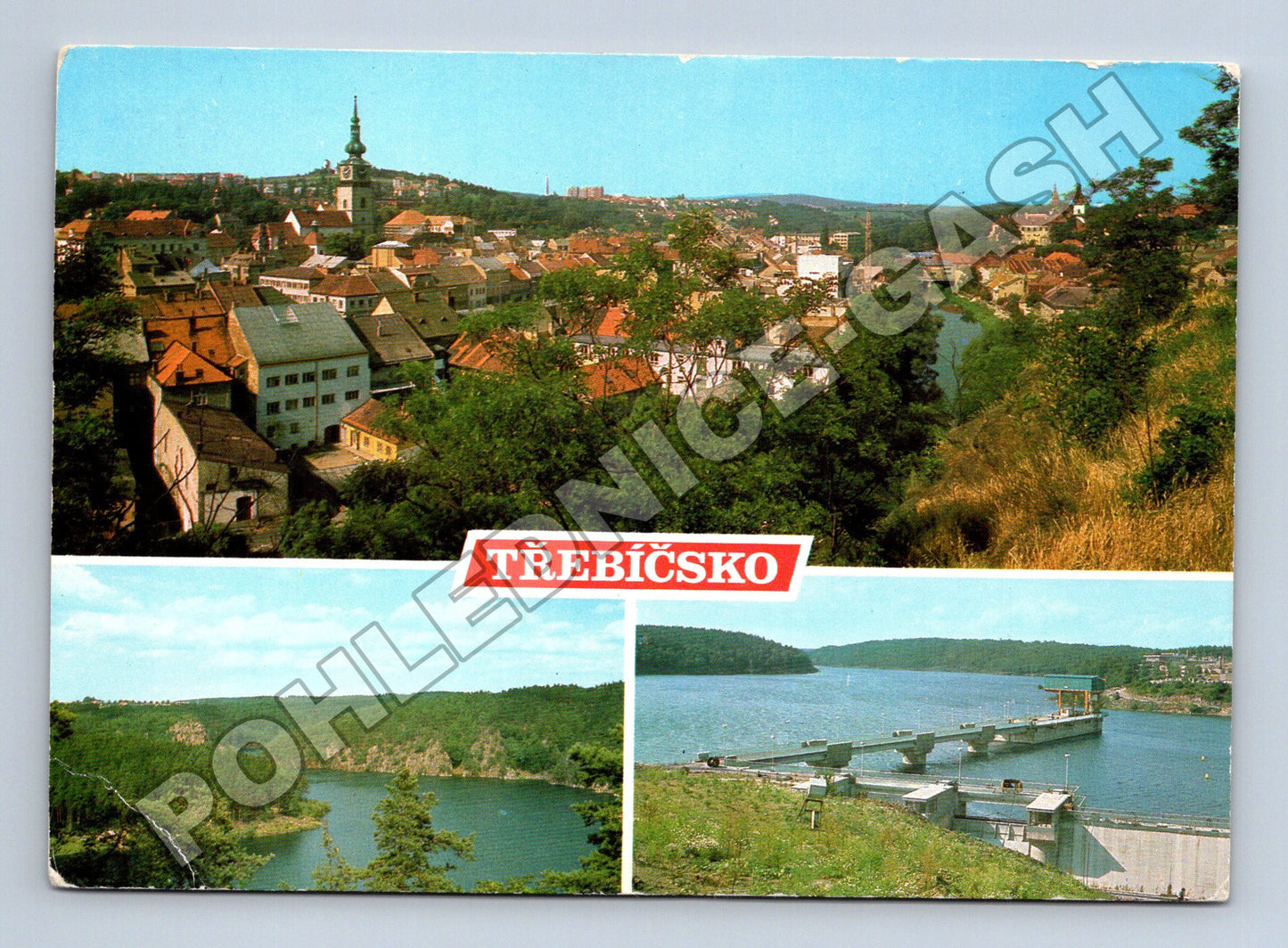Pohlednice Třebíčsko město a Dalešická přehrada (M34711)