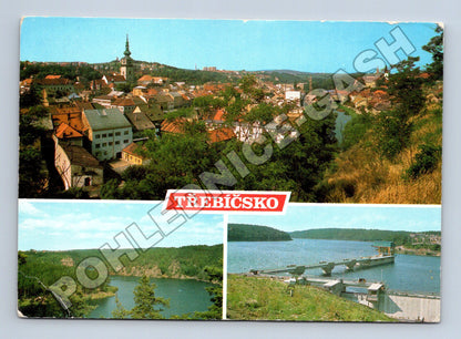 Pohlednice Třebíčsko město a Dalešická přehrada (M34711)
