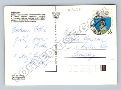 Pohlednice Třebíčsko město a Dalešická přehrada (M34711)
