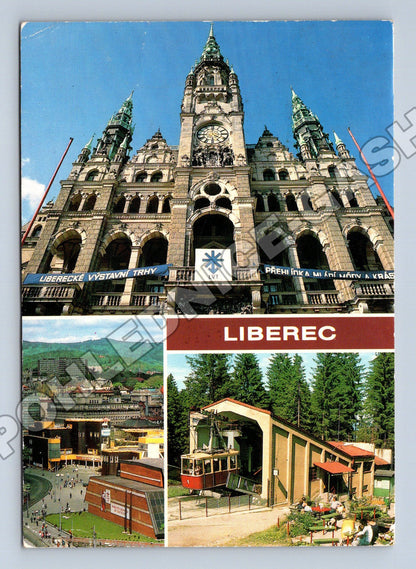 Pohlednice Liberec Radnice lanovka centrum 1992 (M34713)